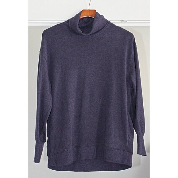 Athleta - Balance Cinch Turtleneck Sweatshirt in Crocus Violet Heather, L - Picture 4 of 11